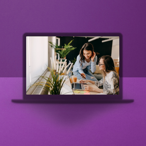 AICD member experience shown on a laptop