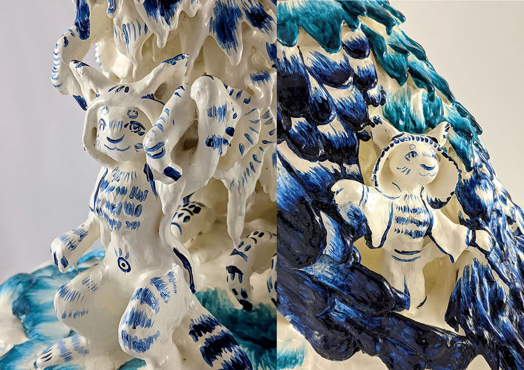 Two exhibited works shown side by side